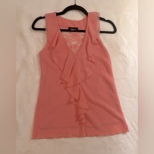 iZ Byer pink v neck top with cute lacey back